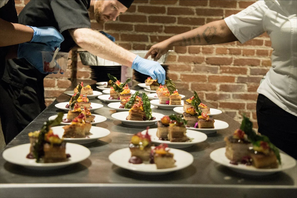 chef plating up food
