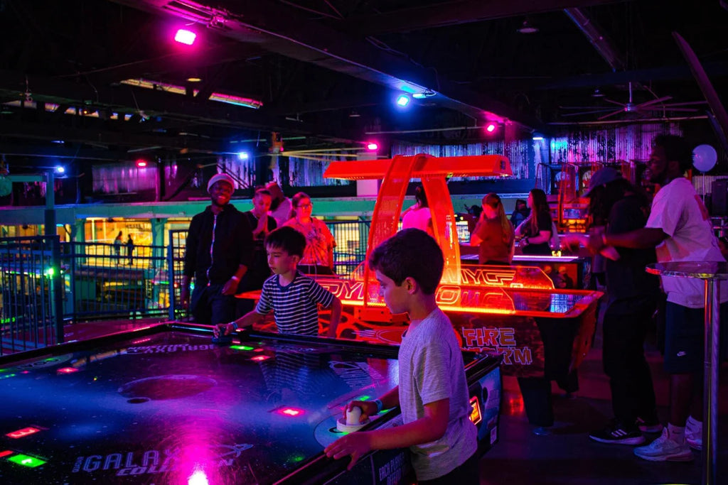 kids at urban adventure arcade