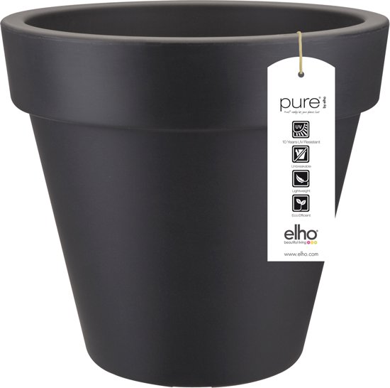 Elho: Pure Round Plantenbak 40 cm - Antraciet