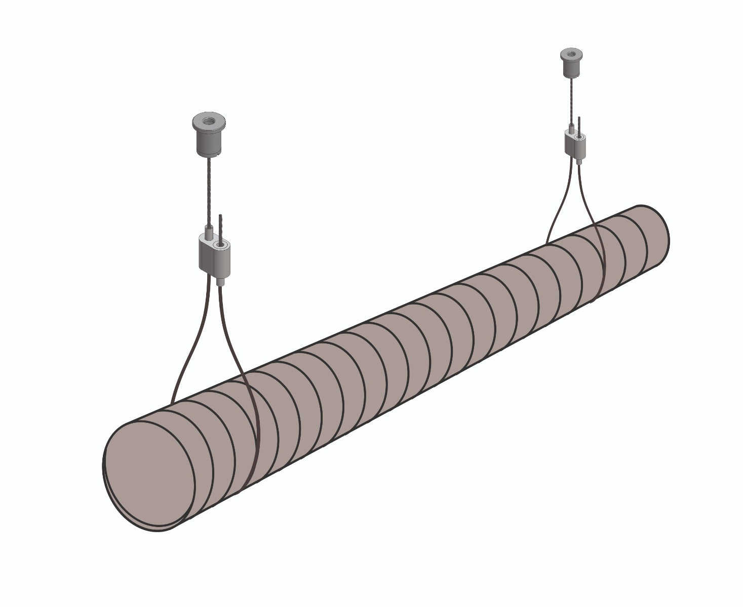 staalkabel ophangsysteem buizen