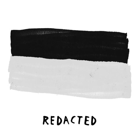 Redacted Whiskey Logo and Text