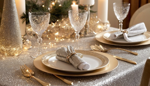 Glittering Tabletops decorated using Glitz Your Life glitters