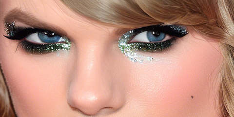 Taylor’s smokey glitter eye makeup