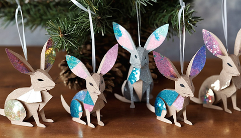 charming bilby-shaped ornaments with  a sprinkle of holographic glitter by Glitz your life
