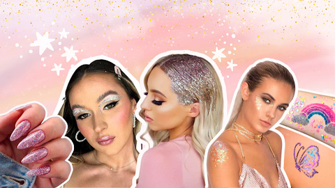 Curated Blog on ONE MINUTE MAKE-UP DIYS WITH HOLOGRAPHIC GLITTERS!
