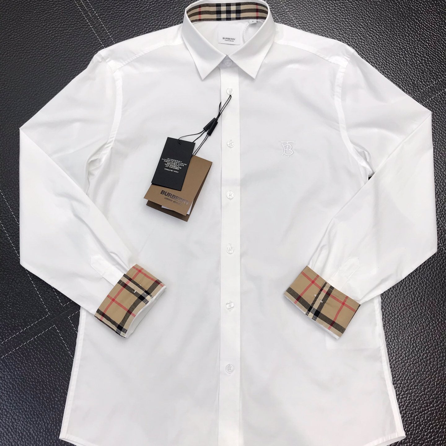 BURBERRY Slim Fit Monogram Motif Stretch Cotton Poplin Shirt (2 Color) –  TOP HYPE STREETWEAR