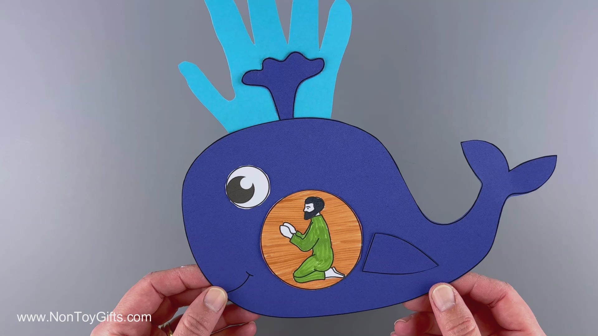 Jonah and the Whale Handprint Craft - Bible Lesson Craft#N# – Non-Toy Gifts