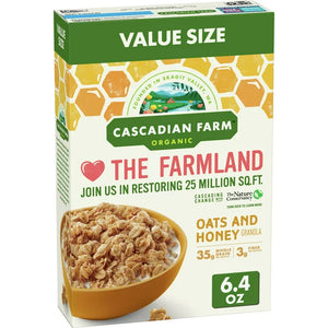 Cascadian Farm Organic Oats and Honey Granola Cereal, 22.4 oz - Istanbul Trade LLC