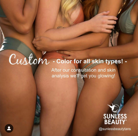 Sunless Beauty Custom Color Spray Tans for All Skin Types