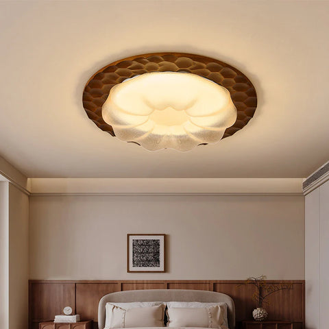 Retro Walnut Ceiling Lamp