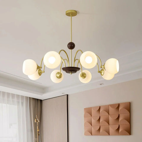 Ribbed Glass Chandelier