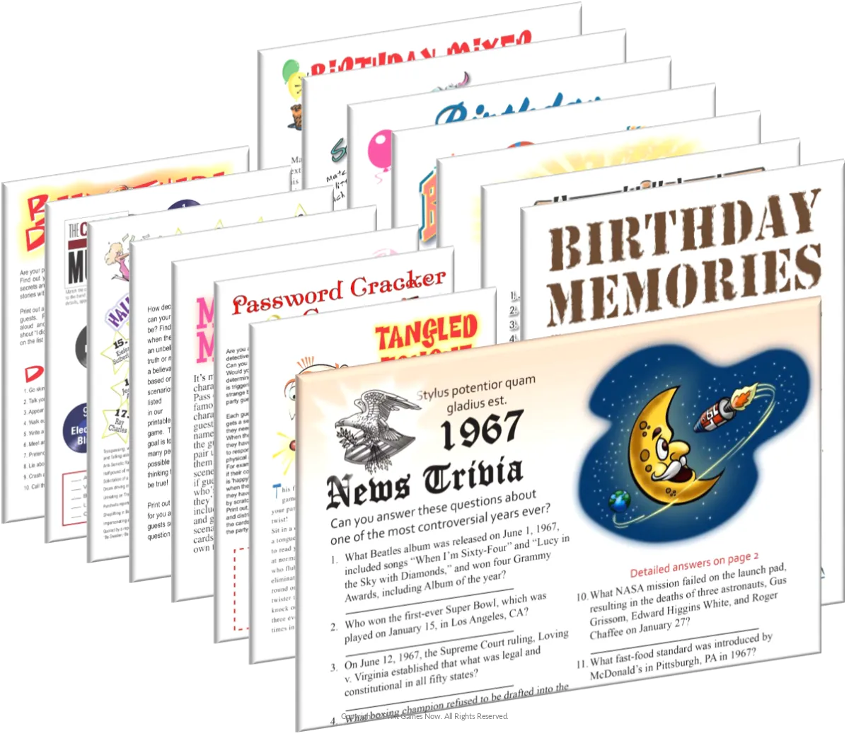 1967 Birthday Pack + FREE Party Games Bundle