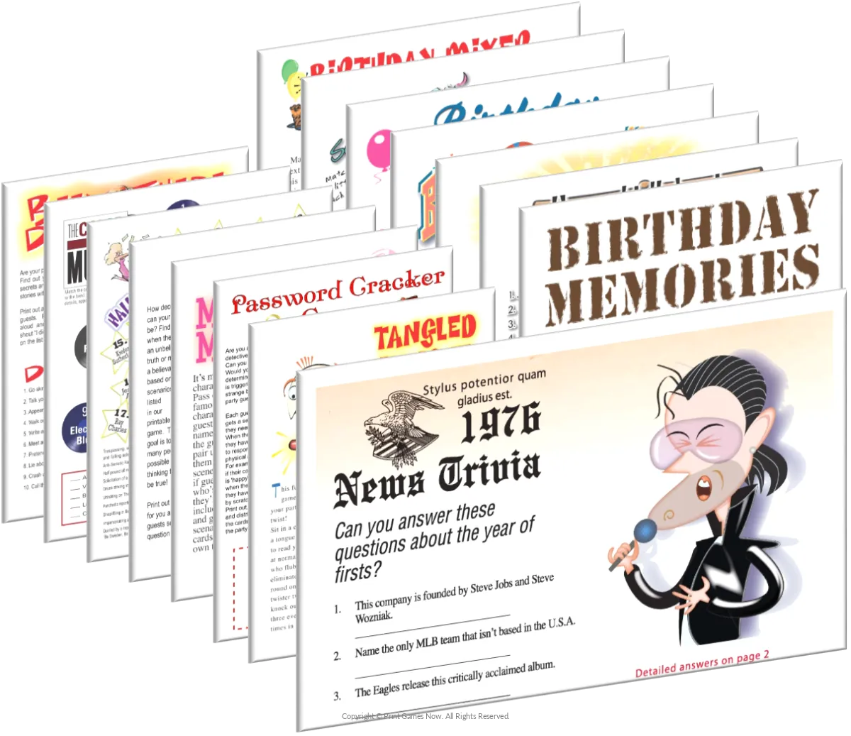 1977 Birthday Pack + FREE Party Games Bundle