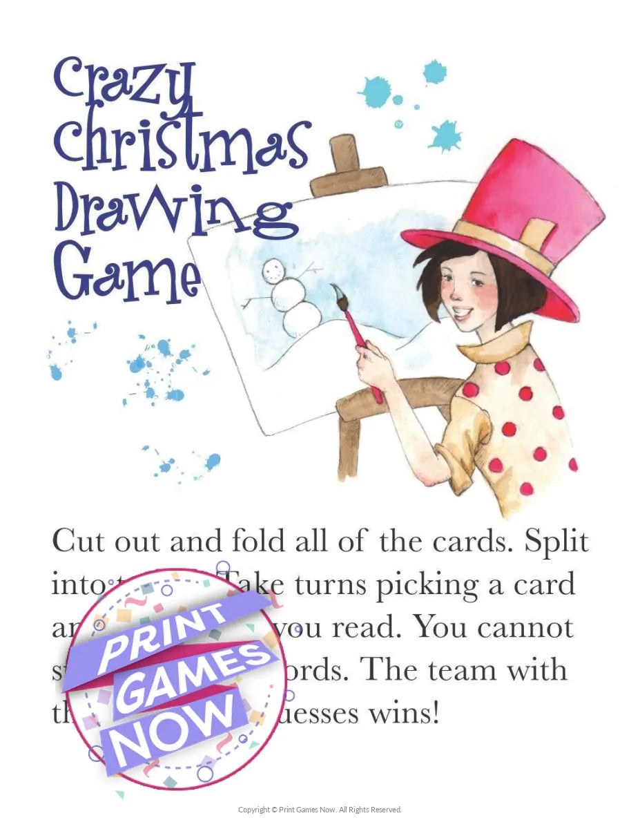 Christmas Drawing Party Game