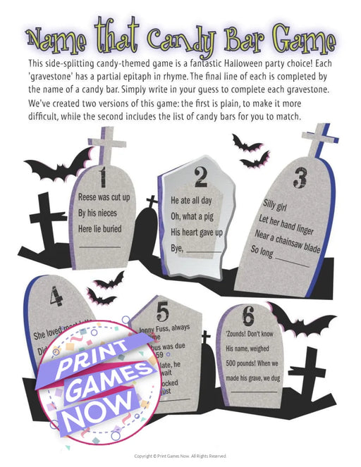 Printable Halloween Who's The Bad Guy? Party Game — Print Games Now