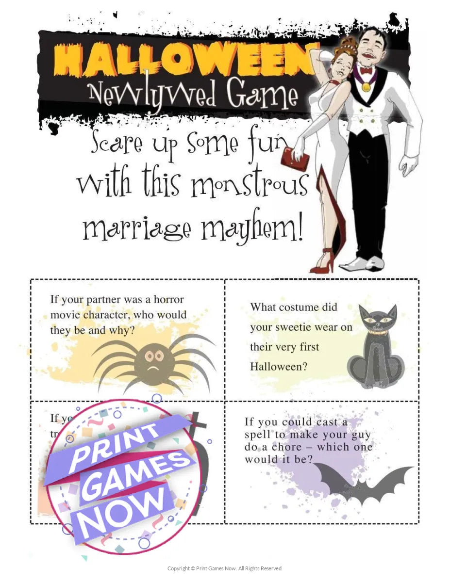 Halloween Newlywed Questions Party Game
