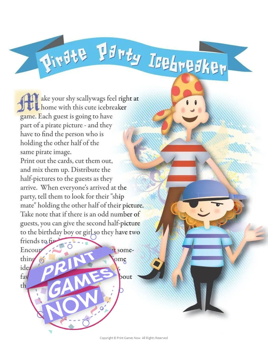 Pirate Icebreaker Party Game