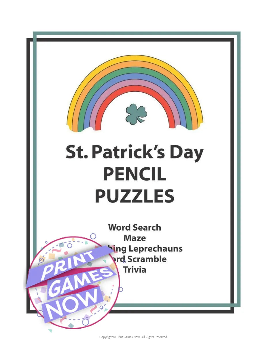 St Patricks Day St Patricks Puzzles Party Game