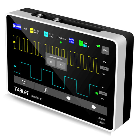 2 Channel Oscilloscope ADS1014D, 2in1 Oscilloscope and Signal Generator,  100MHz, Built-in 1GB Storage Space, ANA-Log Bandwidth, 1GSA/S Sampling Rate