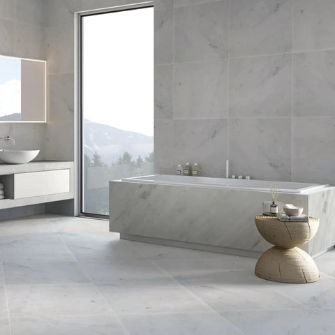 Carrara Marble White Bathroom Tiles