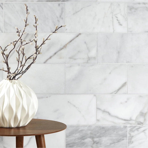 Calacatta White marble wall tiles