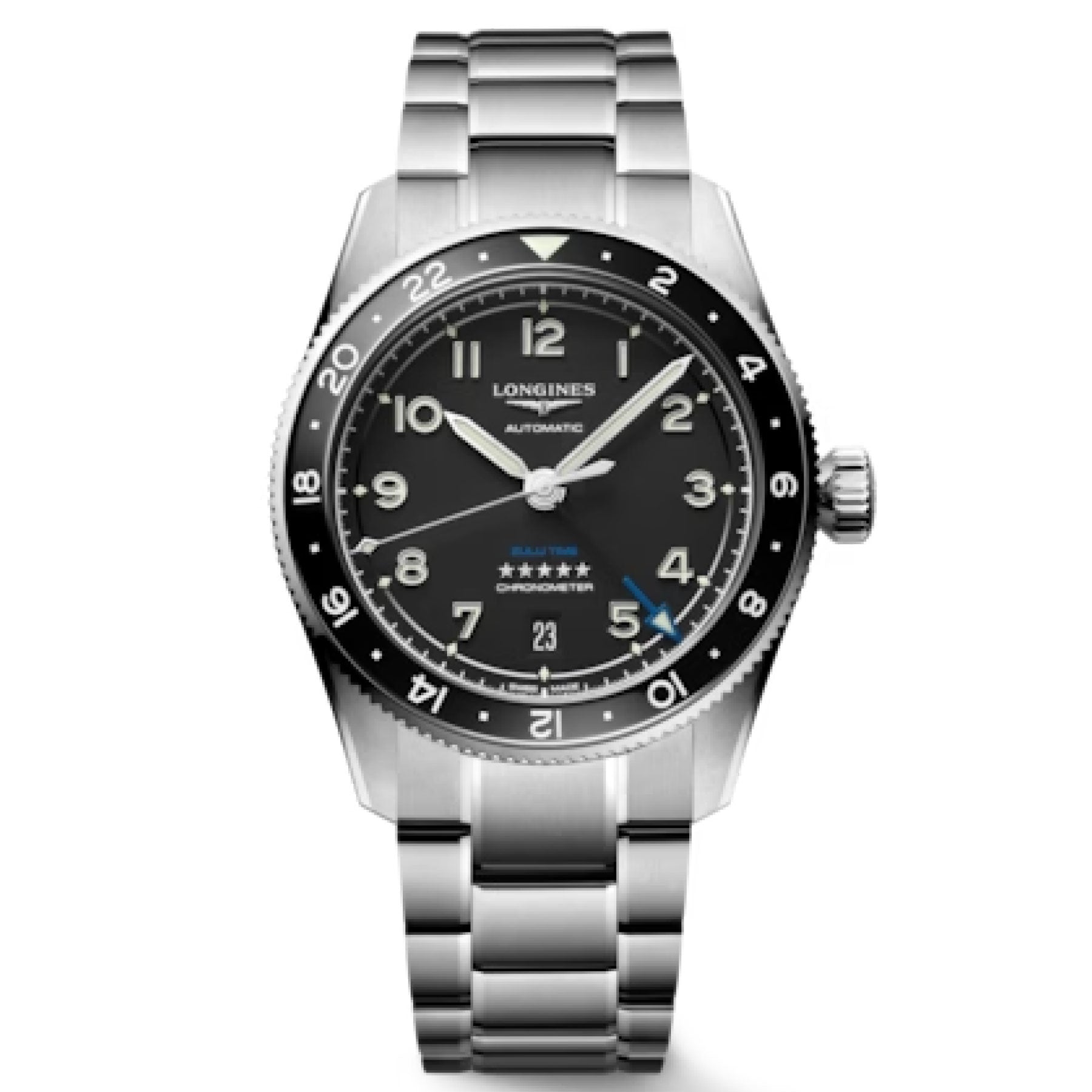 Longines Spirit Zulu Time Automatic COSC 39mm Watch