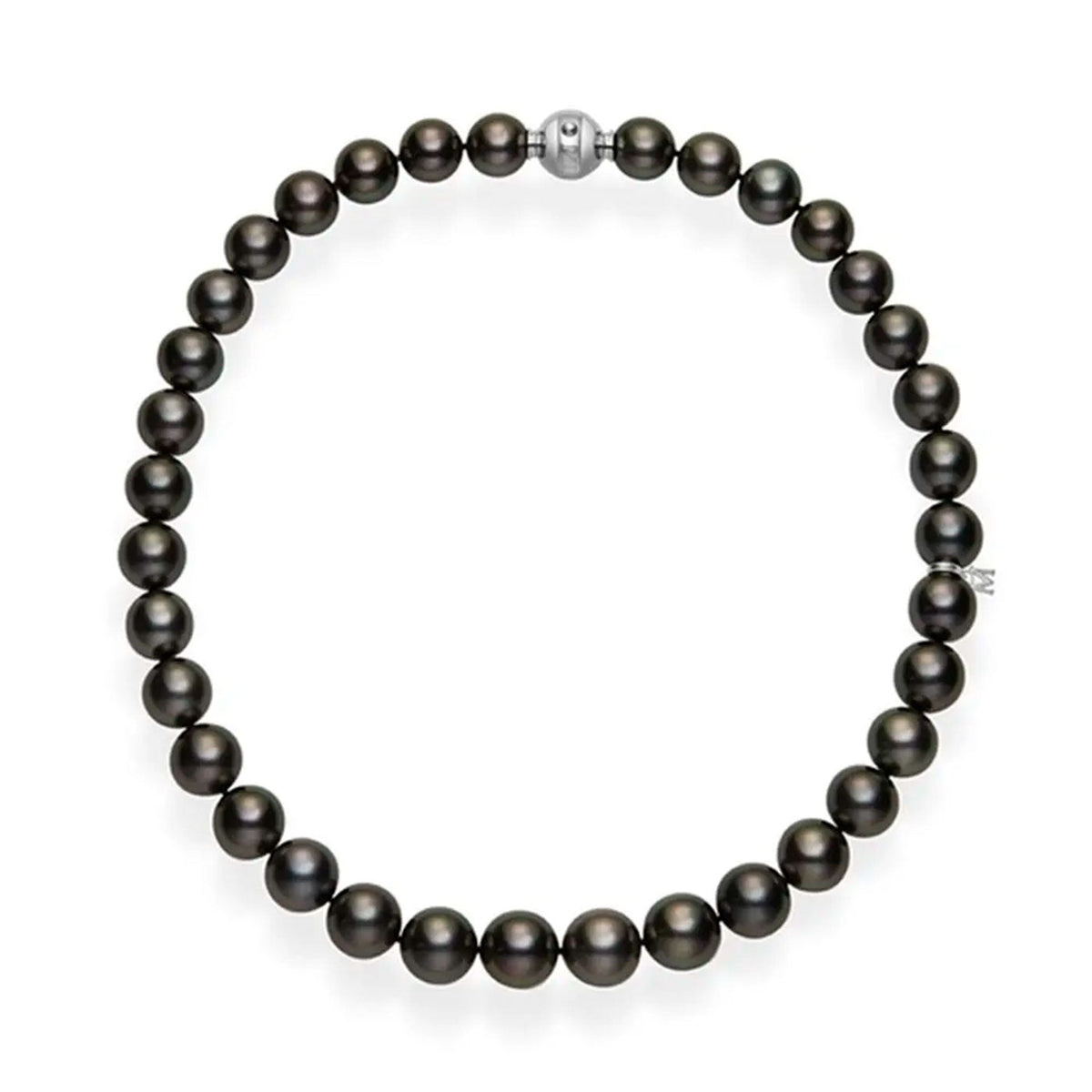 Mikimoto Black South Sea Pearl Strand Necklace with 18K White Gold Clasp |  Raffi Jewellers