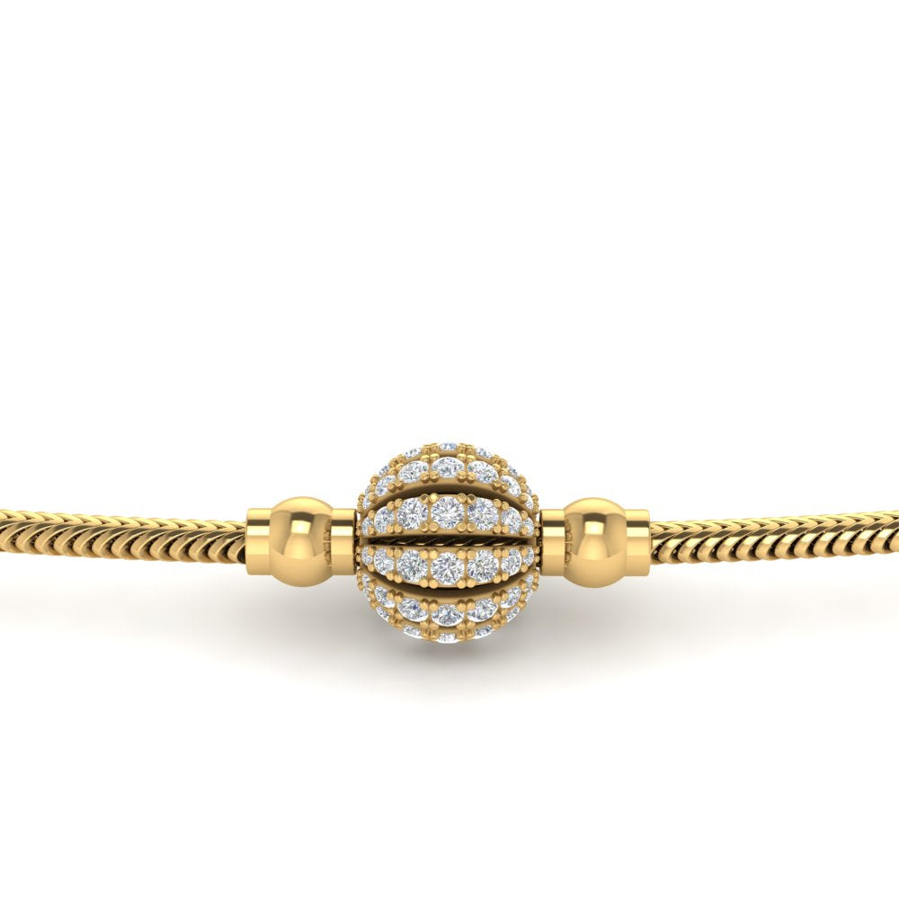 Ball Design Diamond Thali Mugappu With Gold Chain - Mangalsutra ...