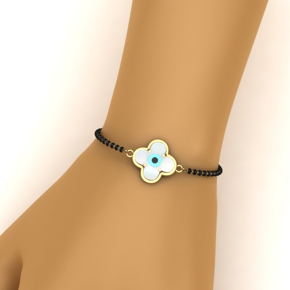 Buy Kaj Fine Jewellery Hamsa Hand Enamel Chain Bracelet for Women Online   Tata CLiQ Luxury
