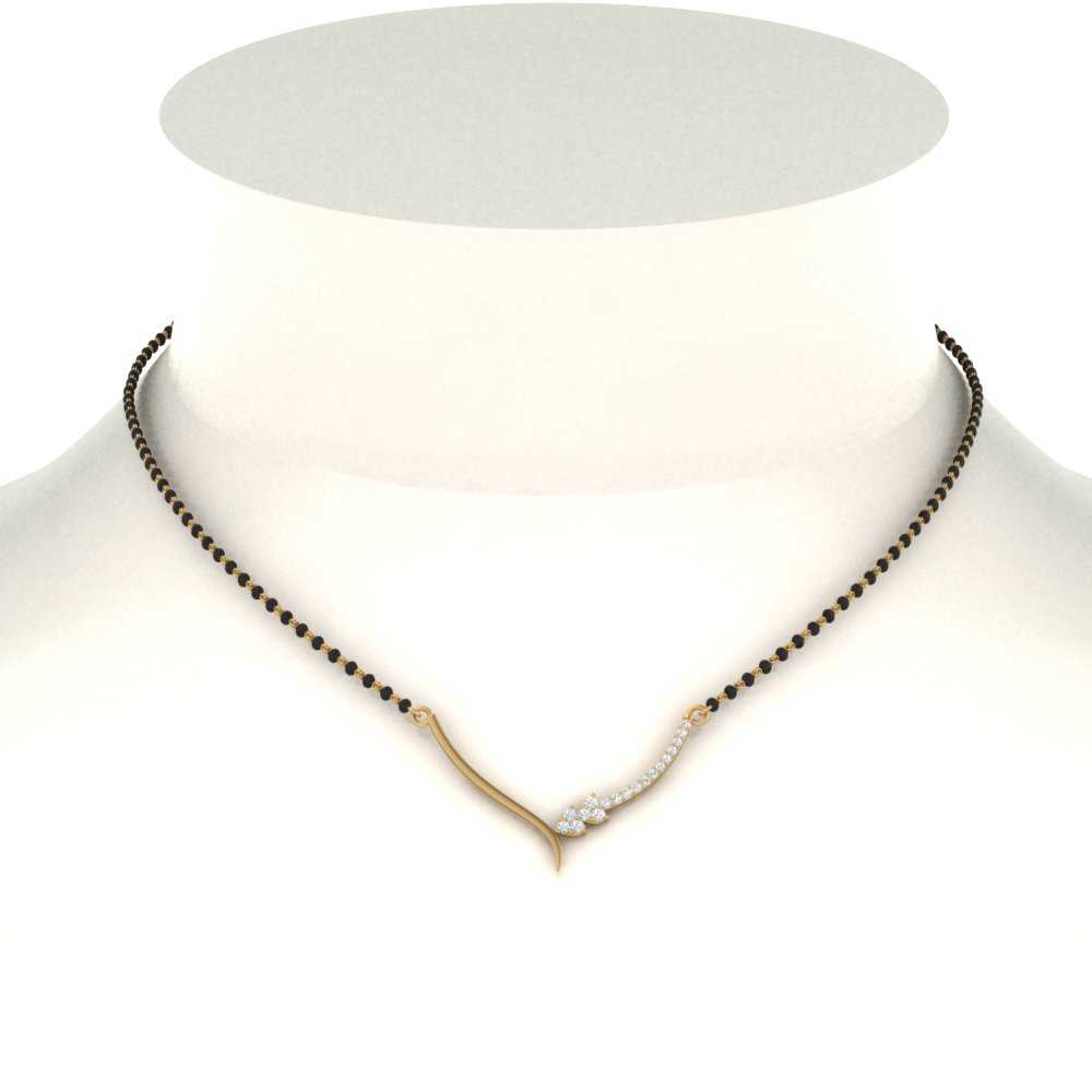 Heart Diamond Simple Mangalsutra Design – Mangalsutraonline
