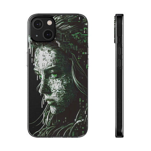 AI Girl Transparent Soft Phone Case for Samsung or Iphone