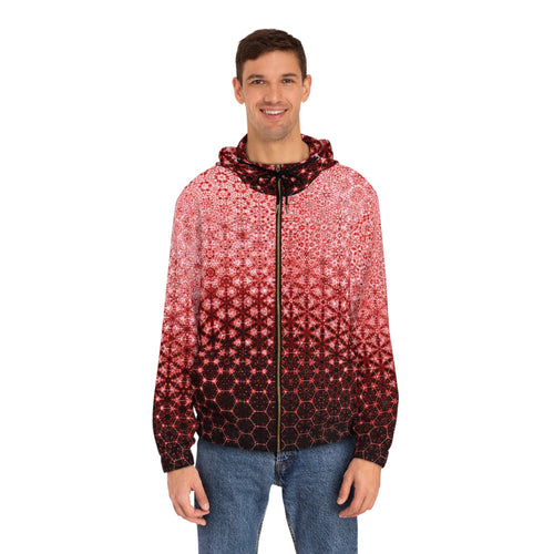 Alchemystics Sacred Scatter Plot by Meta Zen - Geometric Unisex Zip Up Hoodie (AOP) v3