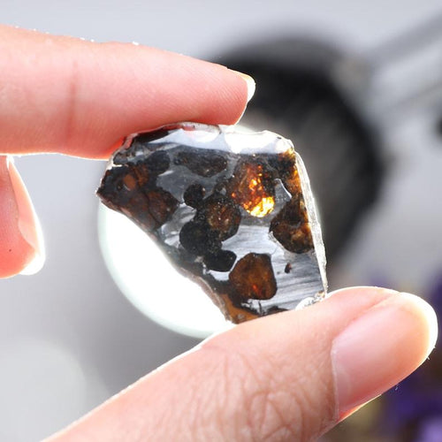 Beautiful SERICHO pallasite Meteorite slice