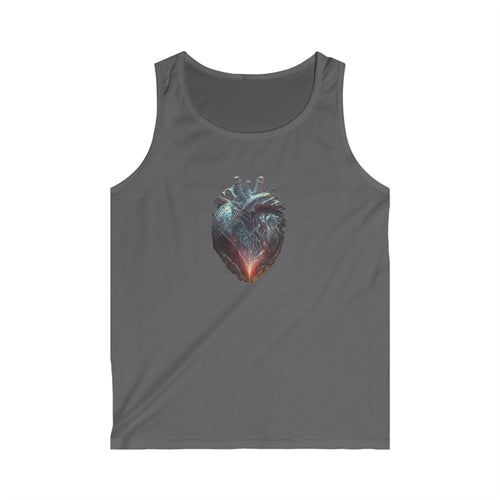 Mending Healing Heart Love Art Men's and Women's Unisex Softstyle Tank Top for Festival and Street Wear