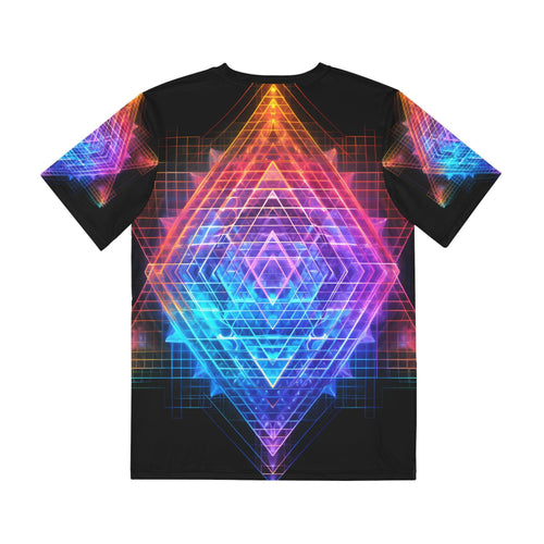 Sri Yantra 3D v2 Sacred Geometry Octane Colorful Symmetrical Sublimation - All Over Print (AOP) - Digital AI Art T-Shirt for Street or Festival Wear