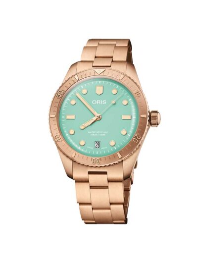 Oris Wild Green Bronze Ladies Diver