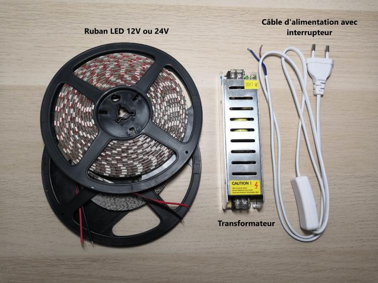 Transformateur d'alimentation d'énergie pour bandes LED - 12v