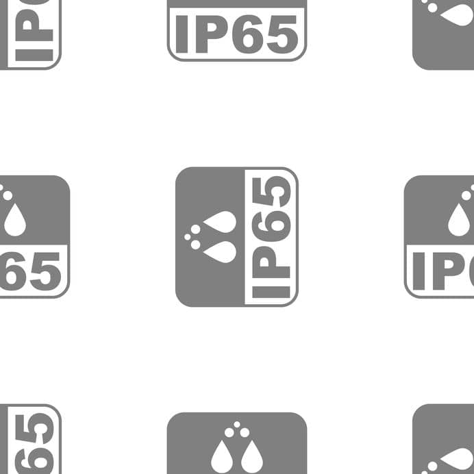 symbole de l'indice de protection IP65
