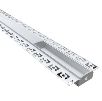 profilé aluminium rectangulaire encastrable, pour installation de rubans LED