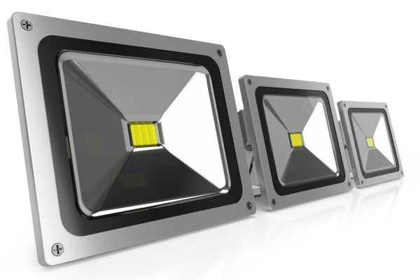 3 projecteurs LED extra plats gris