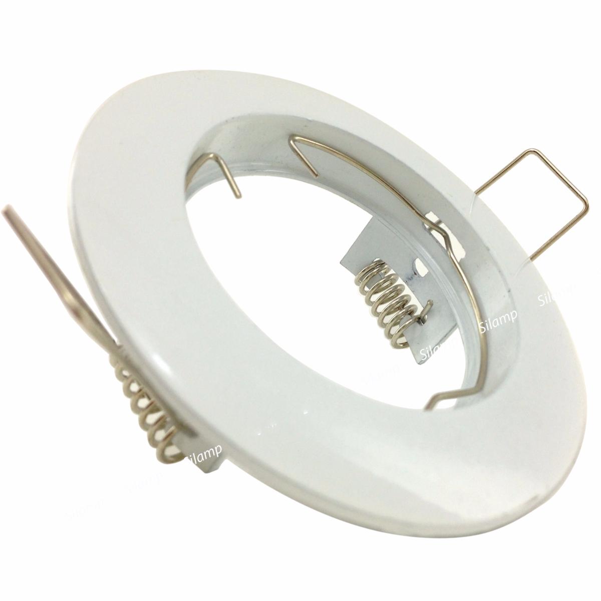 support pour lampe LED GU10 de forme ronde et de couleur blanche
