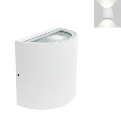 applique LED design extérieure blanche cylindrique, à double faisceau lumineux