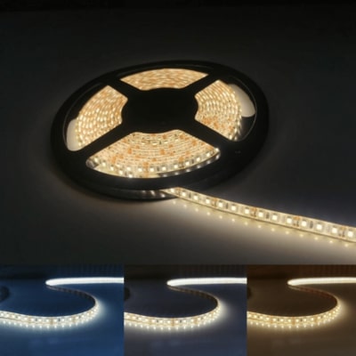 bande LED 5 mètres en 3 nuances de blanc : chaud, neutre et froid