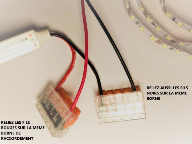 branchement dimmer-ruban led