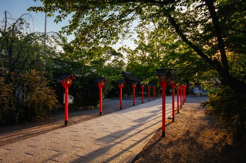 L’éclairage au sol du chemin extérieur