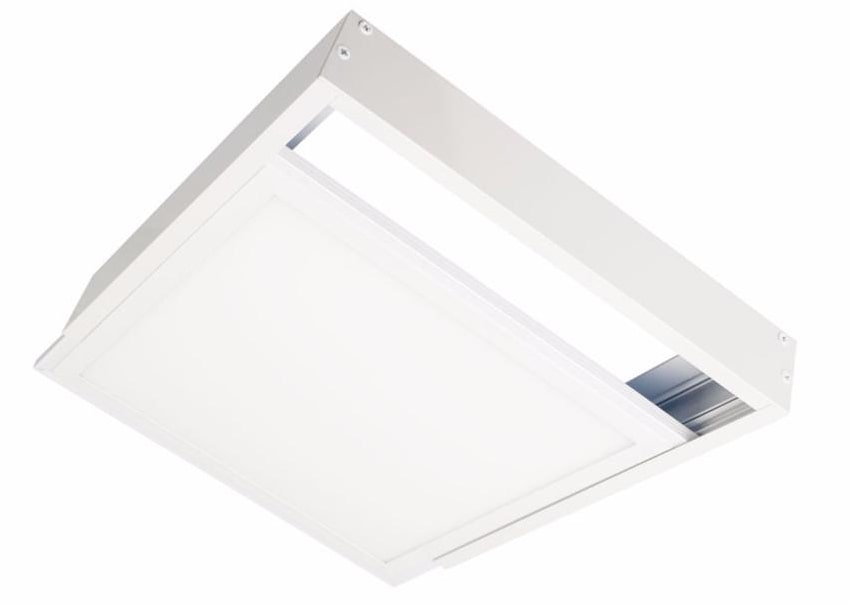 cadre blanc pour pose d'un panneau LED en saillie