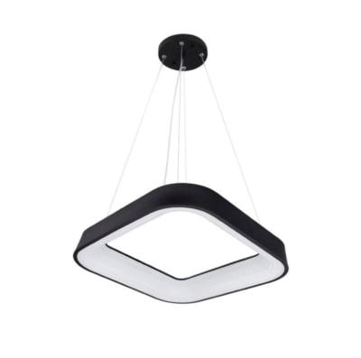 plafonnier LED suspendu carré noir design