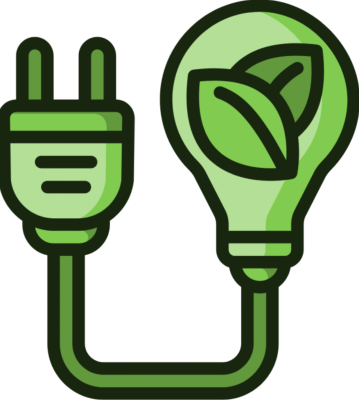 ampoule led verte avec prise électrique