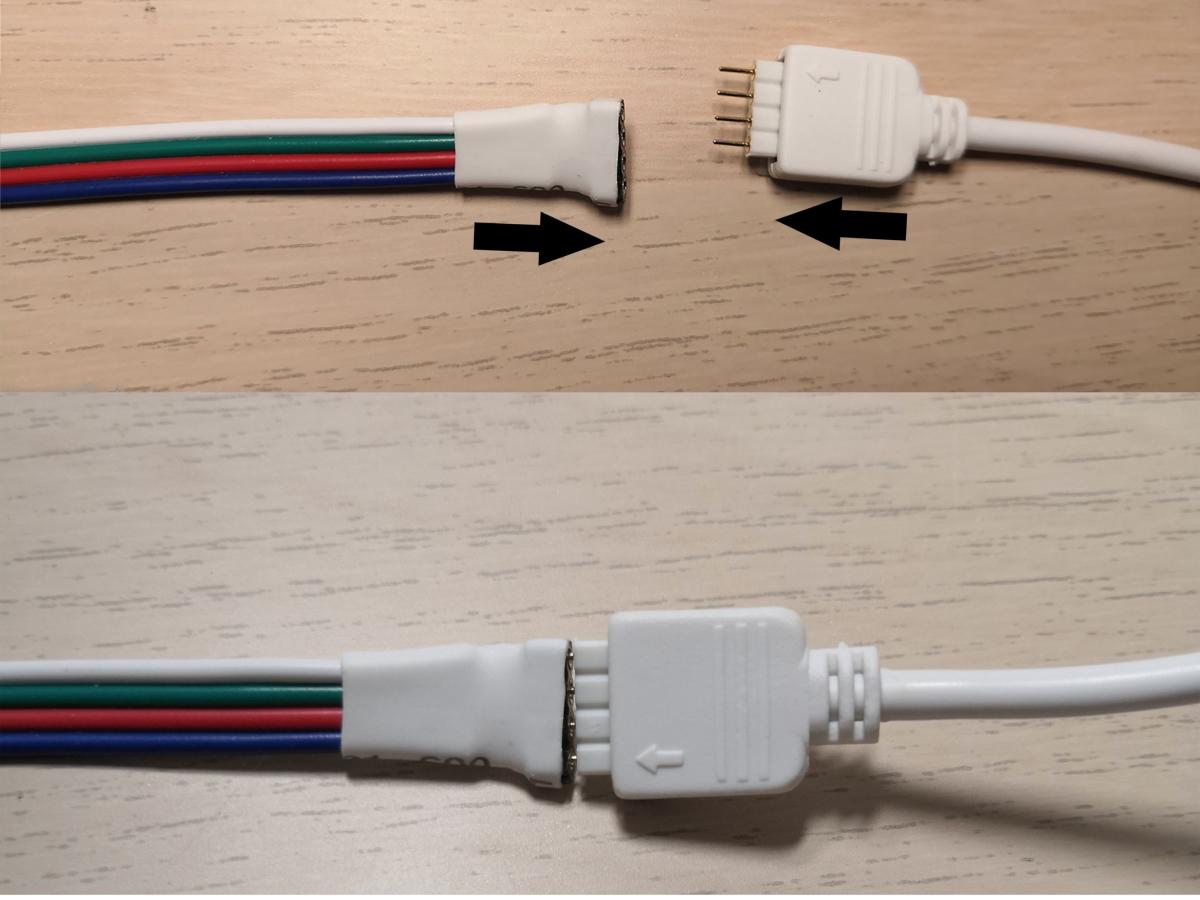 Câble de raccordement,Câble d'extension avec aiguilles,LED,RVB