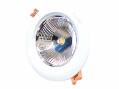 spot LED encastrable rond et blanc